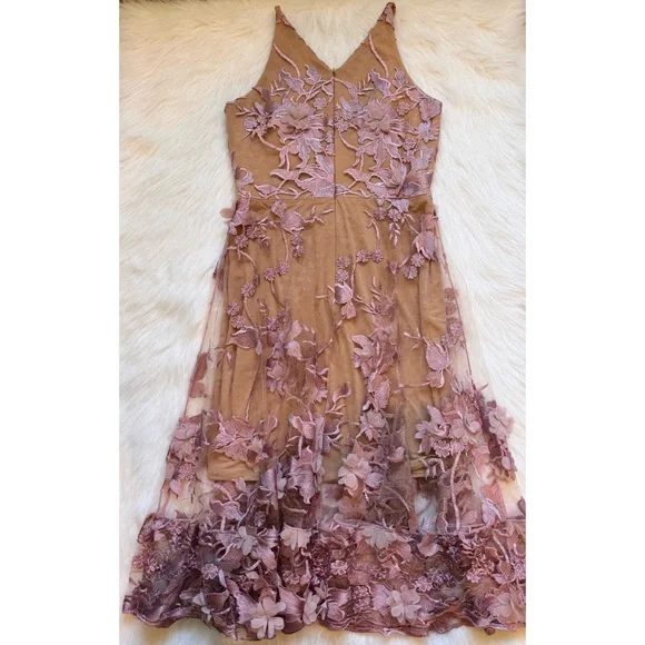 NWOT Dress the Population Audrey Floral 3D Embroidered Dress 💗 - Picture 6 of 11